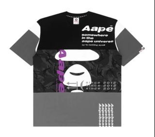 AAPE BY *A BATHING APE® Ape Face contrast print tee (AAPTEM0680XXG)