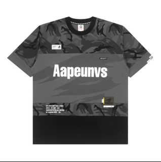 AAPE BY *A BATHING APE® Colour blocked camo printed tee (AAPTEM0867XXI)