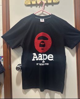 Special Edition  特別版 Ape  A bathing ape Aape tee T- shirt black colour黑色 95% new 100% real Size : L