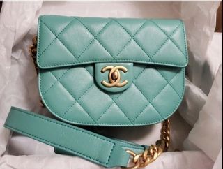 Chanel Messenger Bag Tiffany Blue